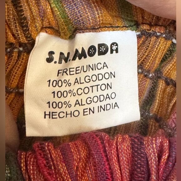 100% Cotton Boho Striped Harem Pants – One Size (Fits S/M) - Picture 9 of 9